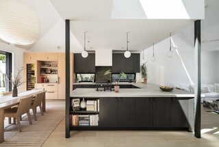 Homeowners Izabel and Paul made a large open kitchen a top priority, insisting on counters at double the standard width.