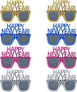 Happy New Year Eyeglasses, 8 Pack